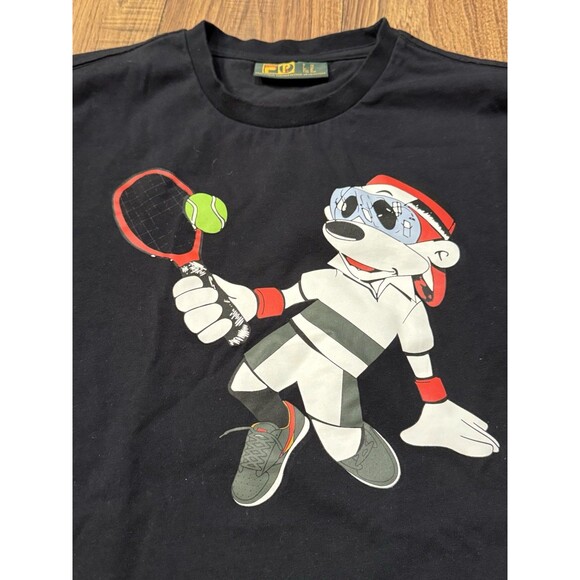 Rare FILA x Patterson Tennis Graphic Black Long Sleeve T-Shirt - Men's Sz M - Picture 2 of 8